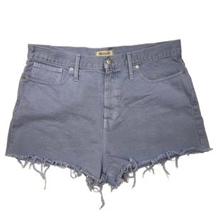 Madewell The Momjean Short Size 32 Periwinkle Blue NWOT